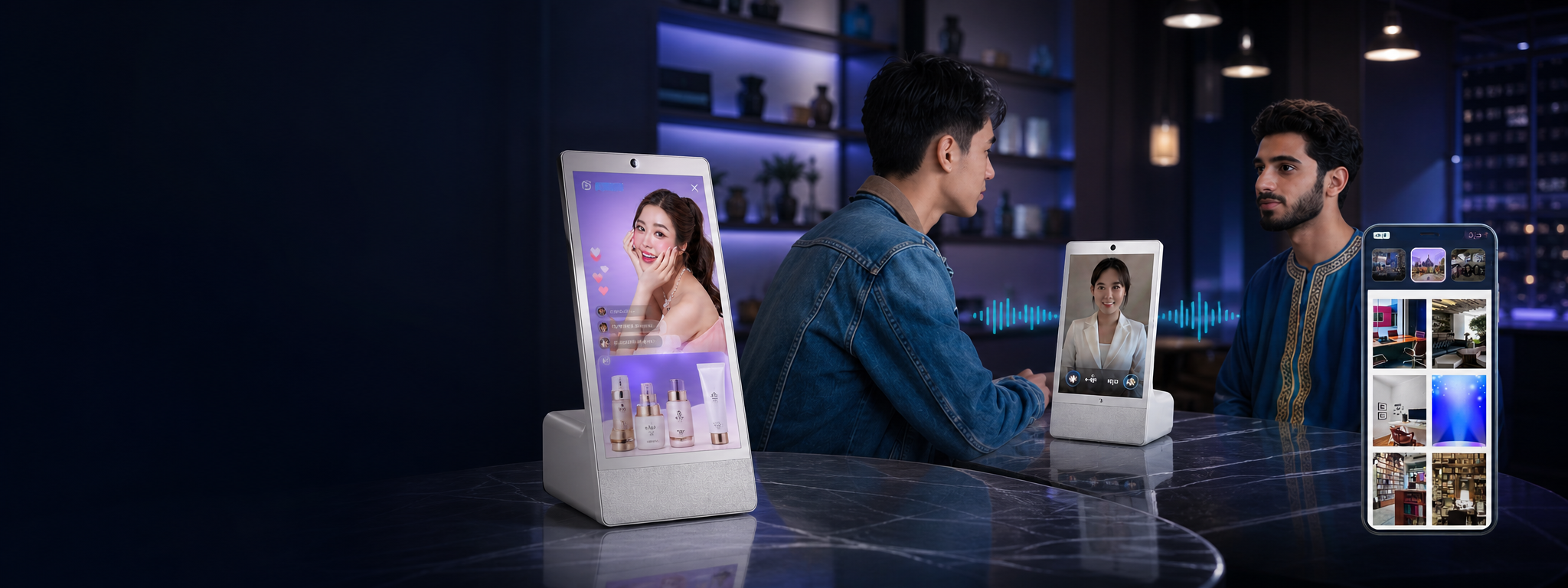AI 라이브커머스와 다국어 통역 및 방송 배경 선택 기능
